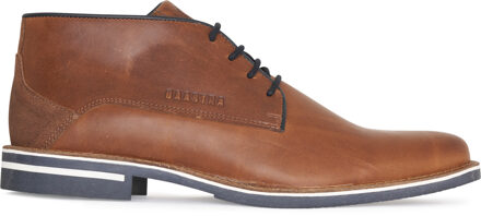 Gaastra Heren Nette schoenen Murray Mid Lea M Cognac - Bruin - Maat 41