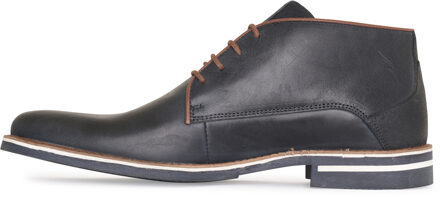 Gaastra Heren Nette schoenen Murray Mid Lea M Navy - Blauw - Maat 42