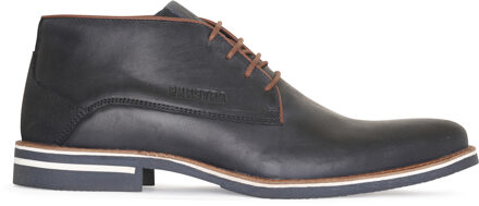 Gaastra Heren Nette schoenen Murray Mid Lea M Navy - Blauw - Maat 42