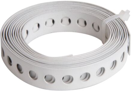 Gaatjesband - Wit Verzinkt Staal - 12mm X 1,5m