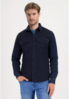 Gabbiano Heren overshirt 335238 901 navy denim - maat XXL Blauw