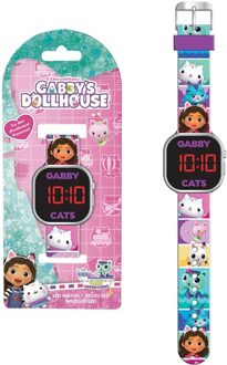 Gabby's Dollhouse LED Horloge Multikleur - Print