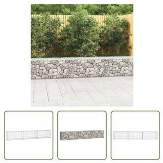 Gabion Mand 300x50x50 cm - Zilver - Gegalvaniseerd Staal Zilverkleurig