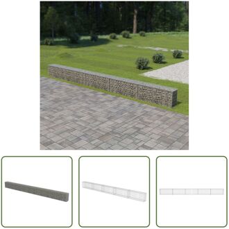 Gabion Mand 600x30x50 cm - Robuust en Duurzaam - Zilver Zilverkleurig