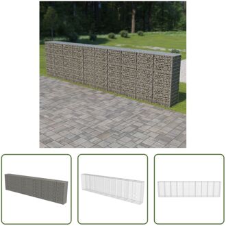 Gabion Manden - 600x50x150 cm - Gegalvaniseerd Staal - Hoog Draagvermogen Zilverkleurig