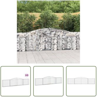 Gabion Schanskorf 400x30x80/100 cm - Gegalvaniseerd ijzer met 3.5 mm draad Zilverkleurig