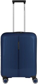 Gabol Brooklyn Cabin Trolley Expandable blue hardcase koffer Blauw - H 55 x B 40 x D 22 cm