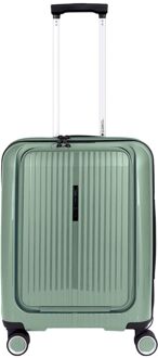 Gabol Brooklyn Cabin Trolley Front Pocket verde hardcase koffer pilotenkoffer Groen - H 55 x B 40 x D 22 cm
