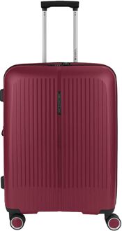 Gabol Brooklyn Medium Trolley Expandable burgundy hardcase koffer Rood - H 65 x B 45 x D 27 cm