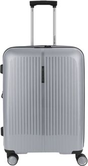 Gabol Brooklyn Medium Trolley Expandable silver hardcase koffer Zilver - H 65 x B 45 x D 27 cm