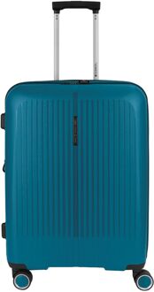 Gabol Brooklyn Medium Trolley Expandable turquoise hardcase koffer Blauw - H 65 x B 45 x D 27 cm