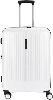 Gabol Brooklyn Medium Trolley Expandable white hardcase koffer Wit - H 65 x B 45 x D 27 cm