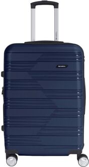 Gabol Uyiko Medium Trolley navy blue hardcase koffer Blauw - H 66 x B 44 x D 26 cm