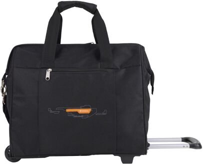 Gabol Week Eco Reistas Wheel Bag blackreistas met wielen handbagage Zwart - H 28 x B 40 x D 21 cm