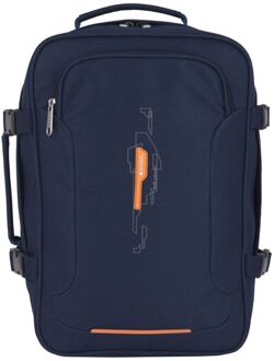 Gabol Week Eco Travel Backpack navy blue handbagage Blauw - H 39 x B 27 x D 18 cm