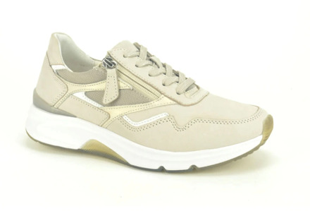 Gabor Beige Nubuc Runner Sneakers voor Vrouwen Gabor , Beige , Dames - 34 1/2 Eu,34 Eu,35 Eu,37 Eu,35 1/2 EU