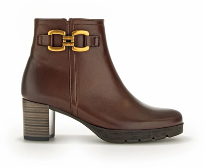 Gabor Elegante Leren Enkellaars met Luchtkamerzool Gabor , Brown , Dames - 37 Eu,40 Eu,38 1/2 Eu,42 1/2 Eu,40 1/2 Eu,37 1/2 Eu,42 EU