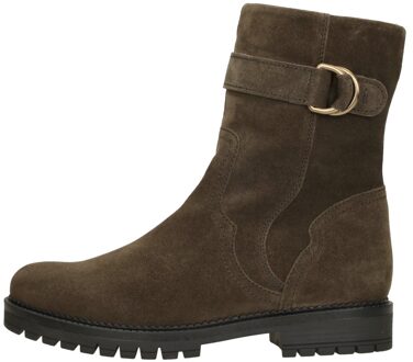 Gabor Enkellaarsjes Plat Donkerbruin - 38