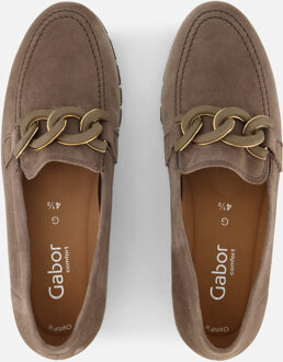 Gabor Instappers taupe Suede - 36,36.5,37,37.5,38,38.5,39,40,41,41.5,42,42.5