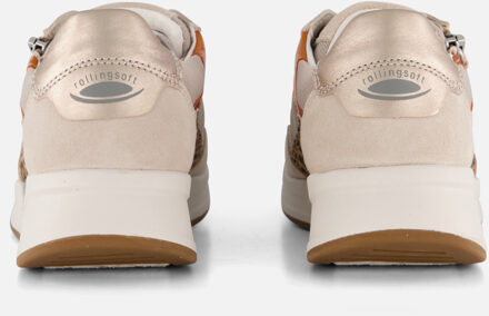 Gabor Leopard Rollingsoft Sneakers beige Textiel - 36,38.5,39