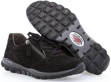 Gabor Rollingsoft sensitive 06.968.47 dames rollende wandelsneaker - maat 40,5 Zwart