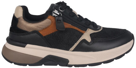 Gabor Rollingsoft sensitive 56.847.65 dames rollende wandelsneaker Zwart - 38,5