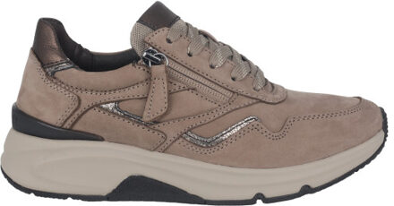 Gabor Rollingsoft sensitive 56.896.42 dames rollende wandelsneaker Beige - 38
