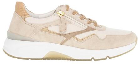 Gabor Rollingsoft Sneaker Dames Beige/Goud