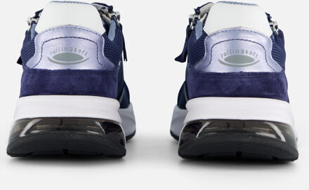 Gabor Rollingsoft Sneakers blauw Suede - 37