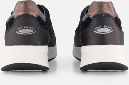 Gabor Rollingsoft Sneakers zwart Suede - 36.5,37,37.5,38,38.5,39,40,41,42.5,43.5