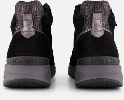 Gabor Rollingsoft Veterboots zwart Suede - 36,36.5,37,37.5,38,38.5,39,40,41,41.5,42.5,43.5