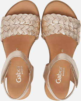 Gabor Sandalen beige Leer Zilver - 36,36.5,37,37.5,38,38.5,39,40,41,42,42.5,43,43.5