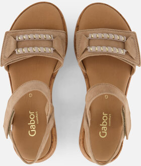 Gabor Sandalen beige Suede - 36,37,37.5,38,38.5,39,40,41,41.5,42,43.5