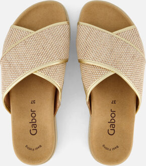Gabor Sandalen goud Textiel - 36,37,38,39,40