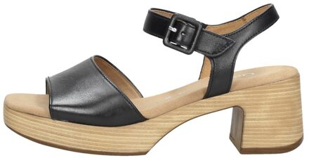 Gabor Sandalen Hak Zwart - 42