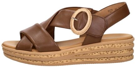 Gabor Sandalen Plat Cognac - 41