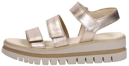 Gabor Sandalen Plat Goudkleur - 39