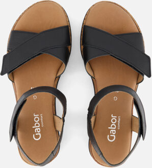 Gabor Sandalen zwart Suede - 36,36.5,37,37.5,38,38.5,39,40,41,41.5,42,42.5,43,43.5