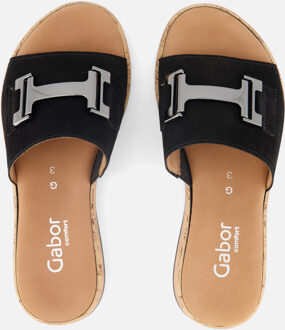 Gabor Slippers zwart Textiel - 36,36.5,37.5,38,38.5,39,40,41