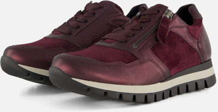 Gabor Sneakers rood Suede Bordeaux - 37,37.5,38,38.5