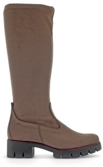 Gabor Velours Taupe Sportlaars met Rits Gabor , Beige , Dames - 38 Eu,42 Eu,38 1/2 Eu,41 Eu,40 Eu,40 1/2 Eu,37 1/2 Eu,39 Eu,37 Eu,36 EU