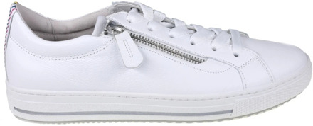 Gabor Witte Leren Dames Sneaker - Makkelijk aan te trekken Gabor , White , Dames - 40 1/2 Eu,38 EU