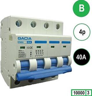 Gacia Installatieautomaat 40A. B kar 4p GACIA