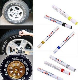 Gadget Auto Motorfiets Motor Cycle Tyre Loopvlak Marker Paint Pen X66 rood