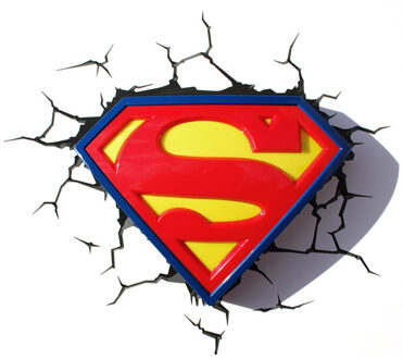 Gadgy Superman Schild wandlamp voor binnen, rood/gel/blauw