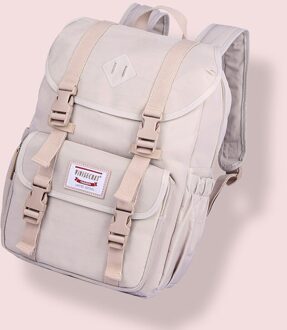 Gagacia School Rugzak Tas Voor Jongens Tiener Meisjes Flap Pocket Anti-Diefstal Rugzakken College Stijl En Ademend Kids Tassen grijs