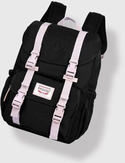 Gagacia School Rugzak Tas Voor Jongens Tiener Meisjes Flap Pocket Anti-Diefstal Rugzakken College Stijl En Ademend Kids Tassen zwart