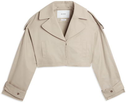 Gaia Cropped Trench Coat Axel Arigato , Beige , Dames - Xl,L,M,S,Xs