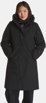 Gaia Technical Fabric Long Parka Dames Zwart