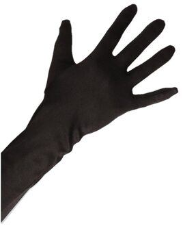 Gala/glamour handschoenen lang zwart voor volwassenen